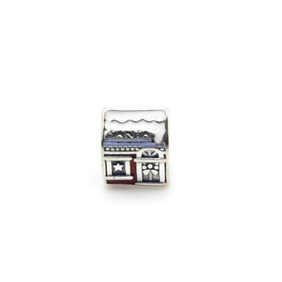Jewelry - Snowy Cabin Sterling Charm Christmas Holiday Santa New